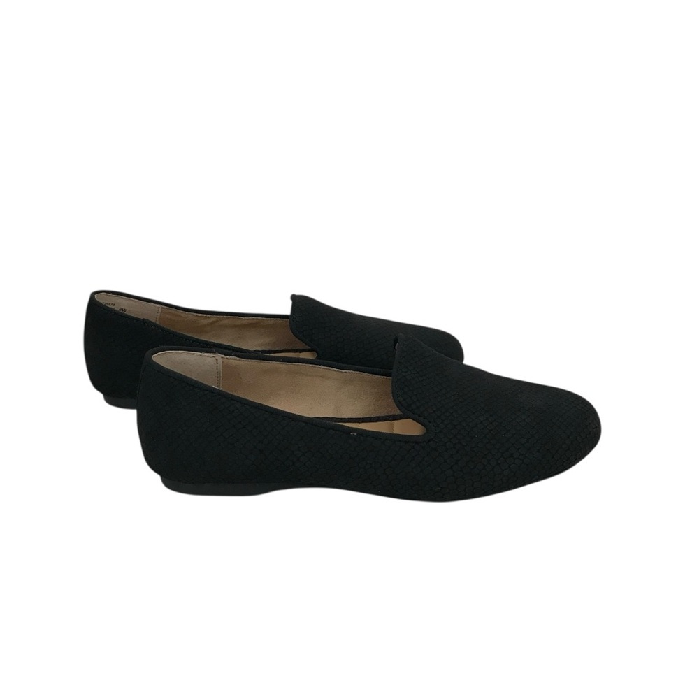 Kelly & Katie Peyton Black Snake Print Round Toe Loafers Womens Size 8 Leather - Picture 7 of 7